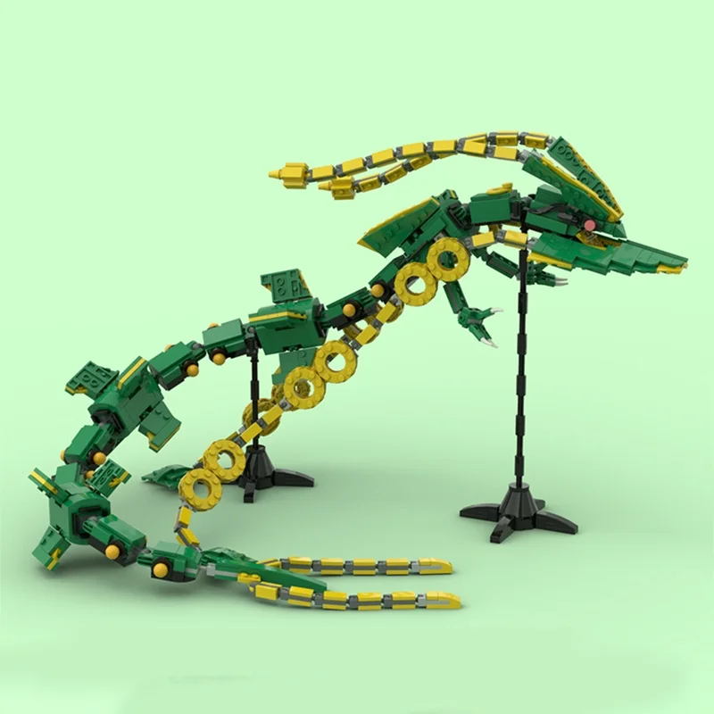 1105 قطعة MOC ميجا Rayquaza الحيوانات الأليفة نموذج اللبنات العمارة لتقوم بها بنفسك هدايا عيد الميلاد ألعاب إبداعية التعليم الطوب عيد ميلاد