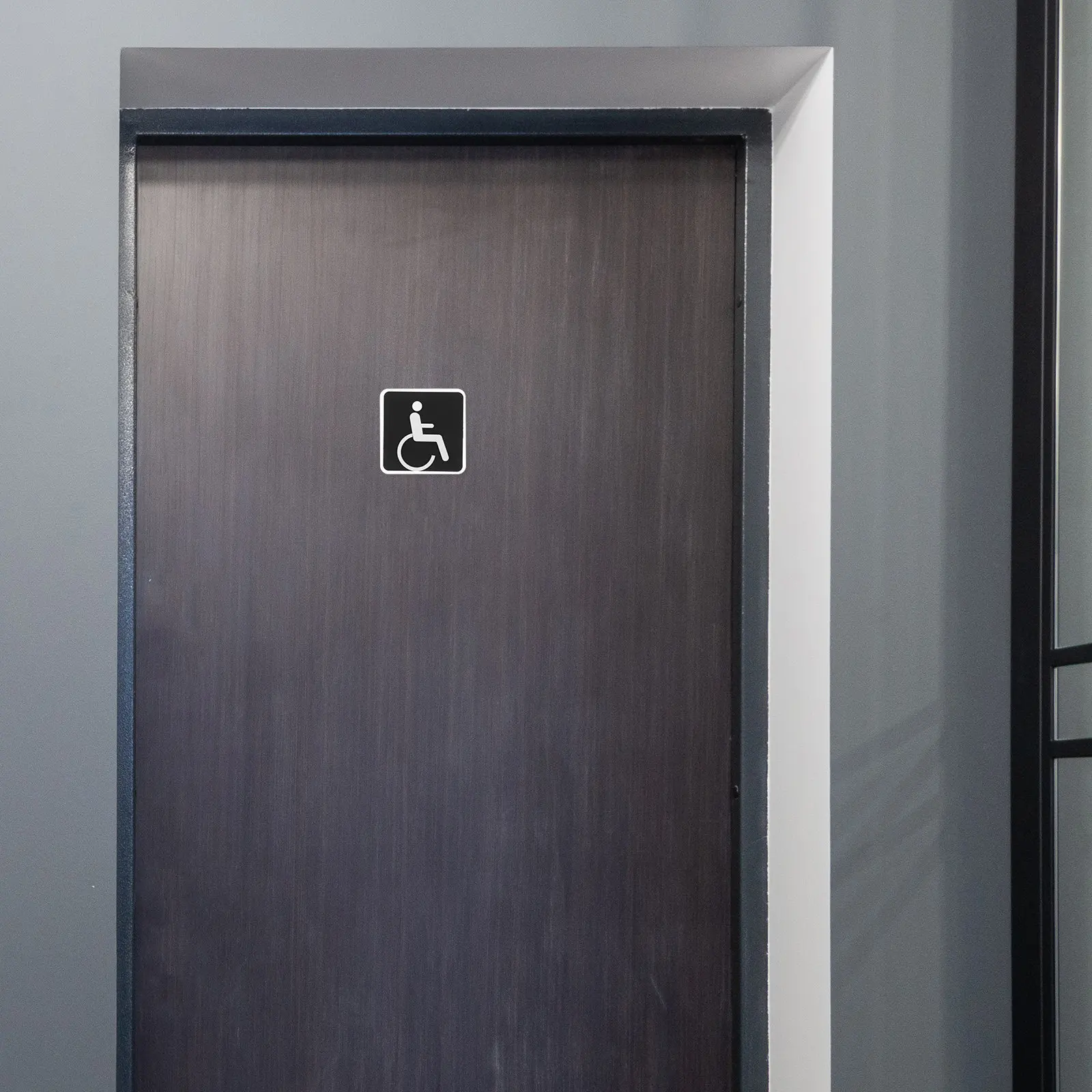 Wheelchair Accessible Restroom Sign Compact Size Easy Install Public Toilet Wall Sticker Bathroom Door Sign Public Toilet Signs