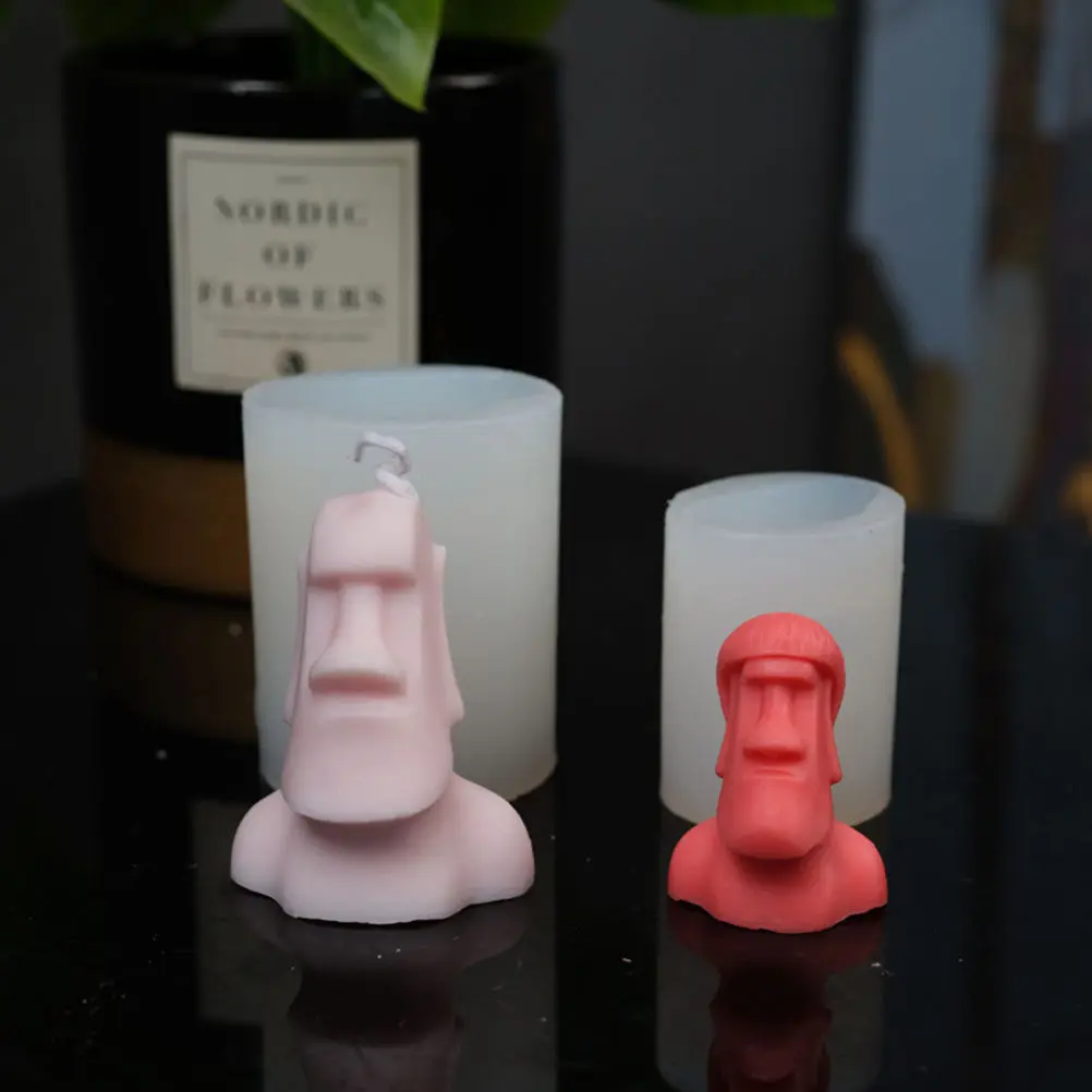 Statue Silicone Molds 2 Piece Reusable Food Grade for DIY Scented Candle Soap Wax Craft Making