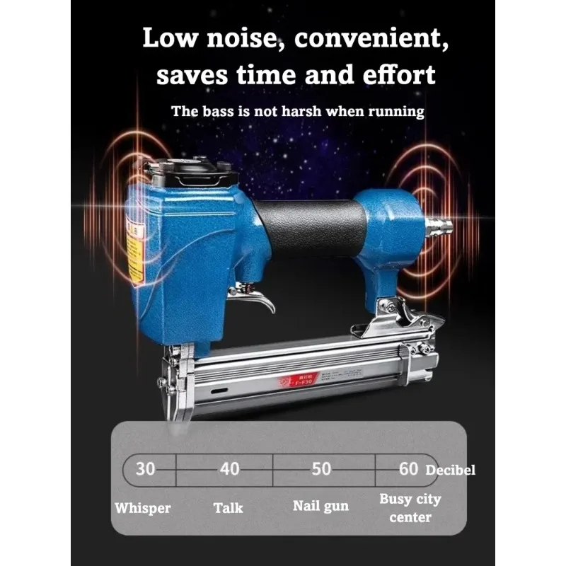 Professional Heavy Duty Industrial Pneumatic Air Gun Aluminum Alloy Pin Nail High Quality Fast Efficient Nailing