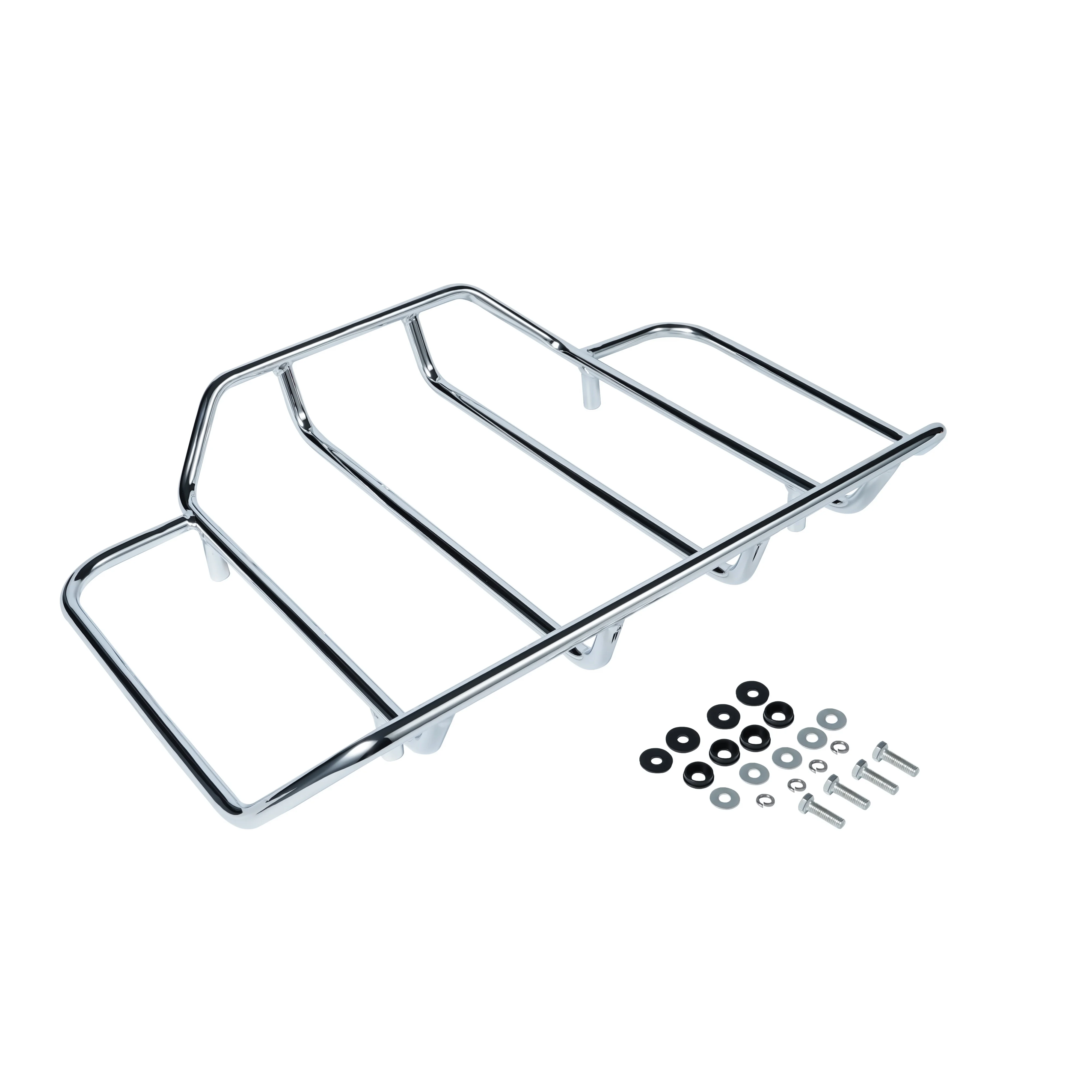 

Motorcycle Tour Pack Pack Luggage Top Rack Black/Chrome For Harley Touring Road King Street Road Glide FLHR FLHX 1984-2024