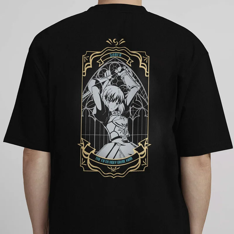 Fate Stay Night Heaven\'s Feel Saber Alter Altria Anime FGO FSN Short-Sleeve Graphic T-Shirt Summer Thin Gift