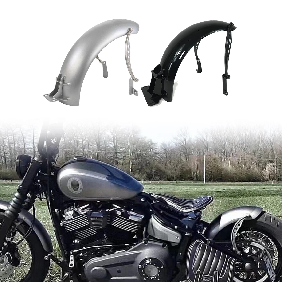 

For Harley Softtail Street Bob Low rider Retro rear mudguard Motorcycle fender modified bobber After fender