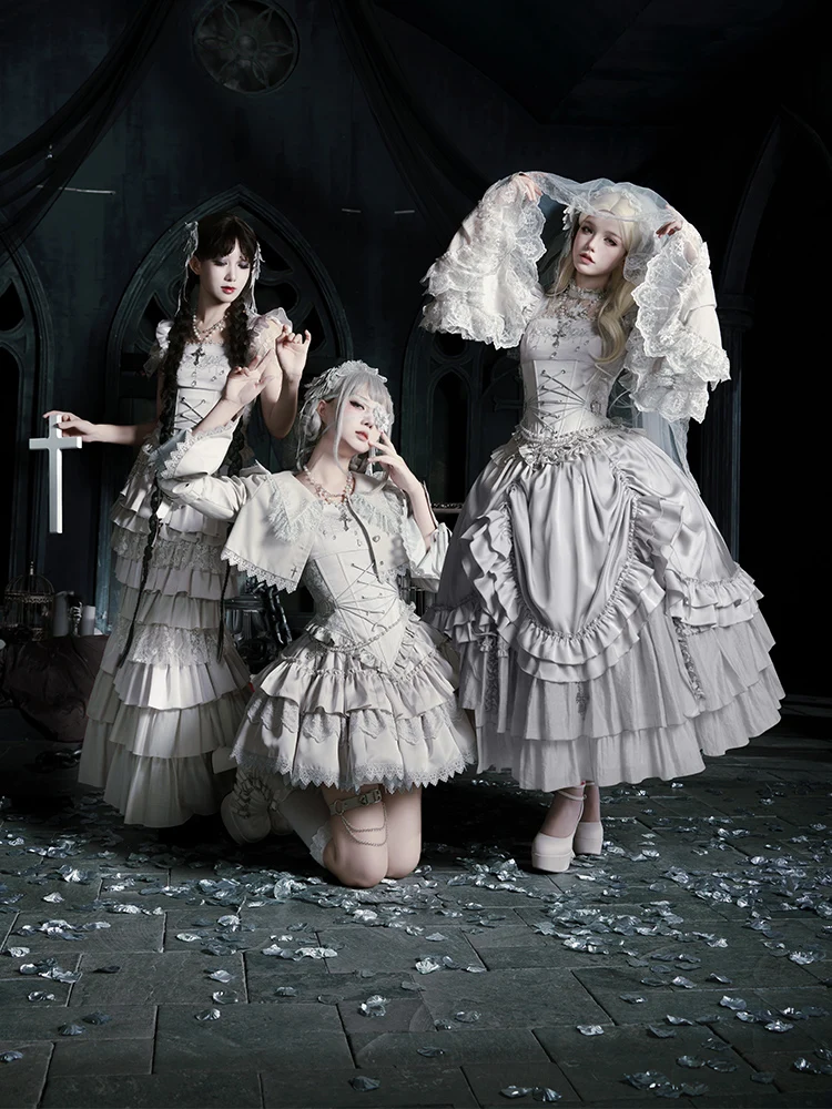 

Оригинальный готический комплект с юбкой-трансформером и манекеном-биоником, дизайн с буквами и стихами, в стиле Ханьфу.