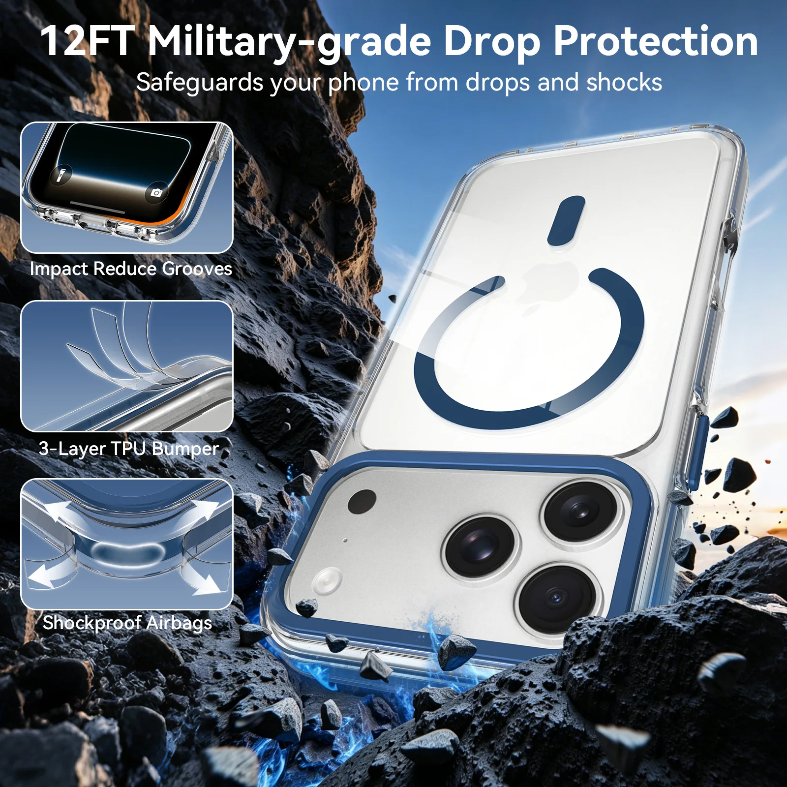 Für iPhone 18 Pro Max Hülle Magnetische Schutzhülle PC+TPU Schutz für iPhone 17 Pro Max 18 Pro 17 Pro Cover – Detail 7