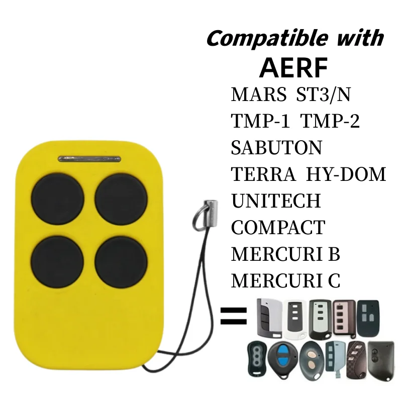 AERF COMPACT MERCURI B MARS UNITECH Garage Door Remote Control AERF HY-DOM TMP-1 TMP-2 TERRA Clone Remote Control Duplicator