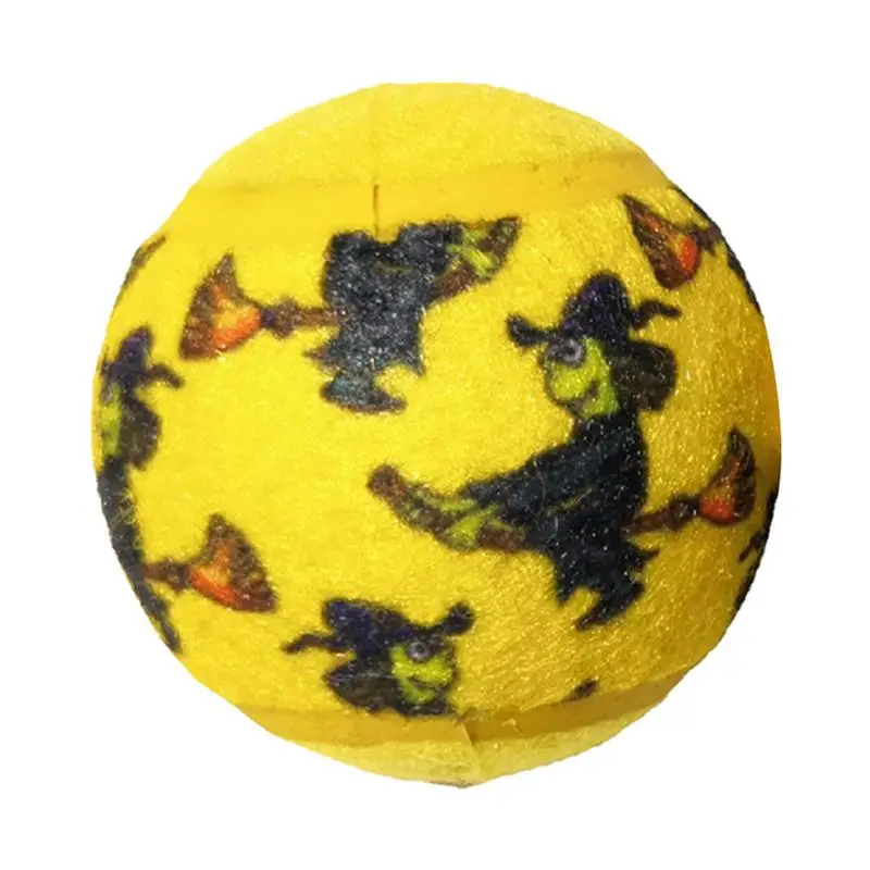 Dog Toys For Aggressive Chewers Witch Pattern Chewing Ball Toys Cute Enrichment Toy For Biting Puppy Toys