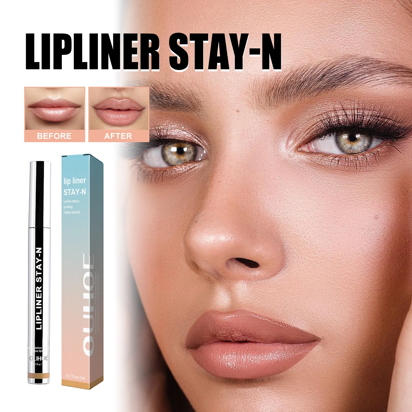 Peel Off Lip Liner, wasserdicht, langlebig, Tattoo-Lipgloss, nicht ausziehen, nähren Lippenstift, Kosmetik, matt, sexy, praller Lippenstift