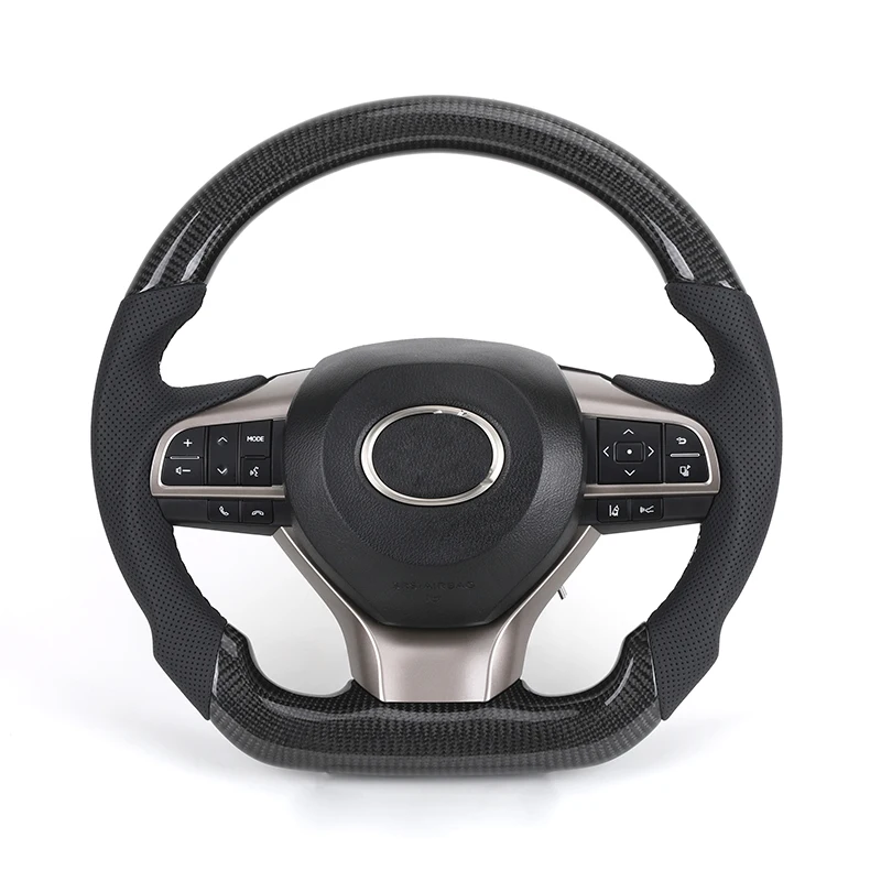 Custom Volant Leather Carbon Fiber Steering Wheel For Toyota Corolla Camry Hilux Land Cruiser Hiace Prado 120 150 Innova Mark X