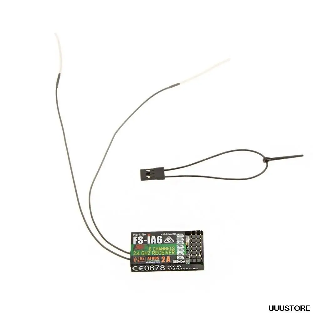 Flysky FS-iA6 Reciver iA6 2.4G 6CH AFHDS Receiver with Double Antenna for FS-I6 Transmitter Remote Control RC Airplane Drone