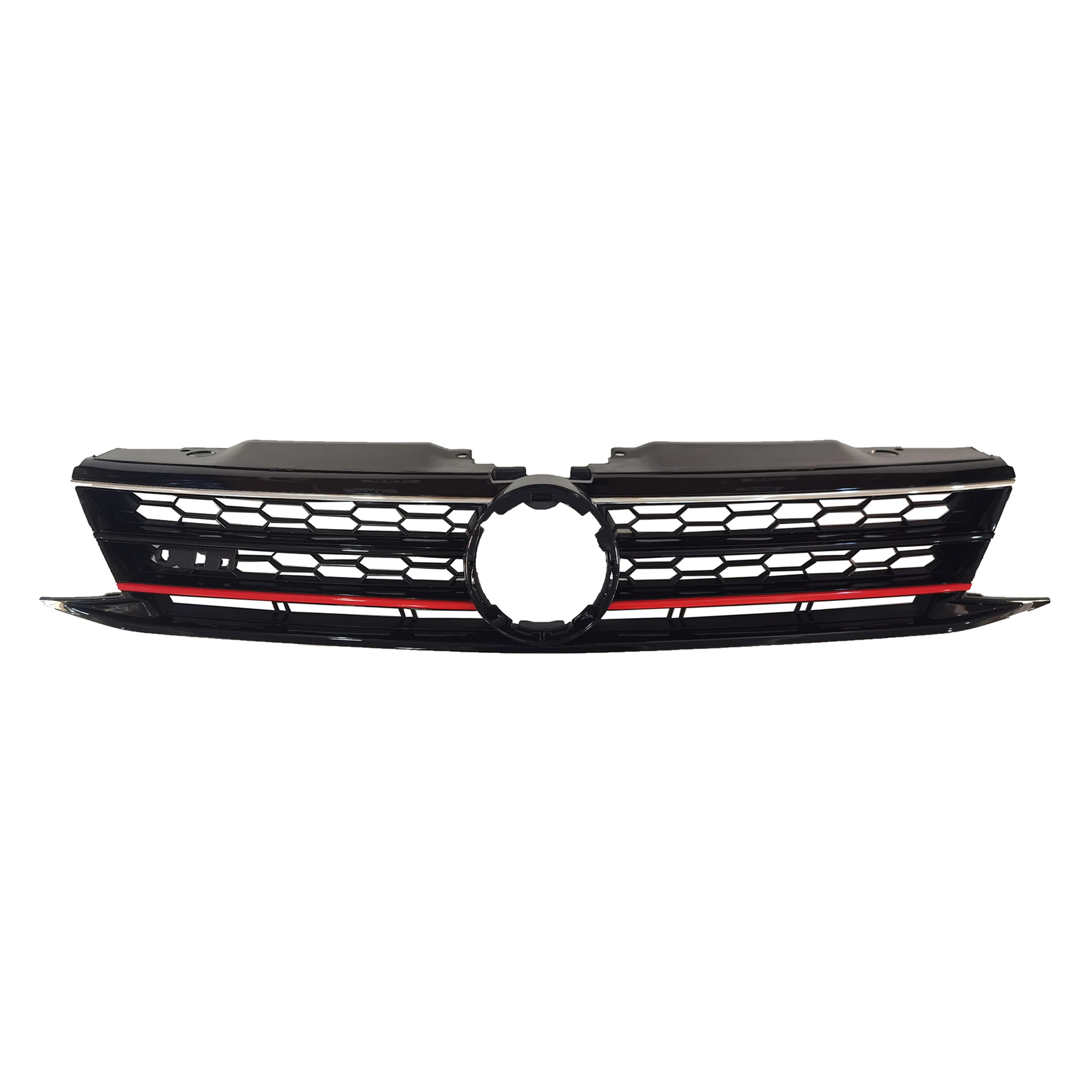 Home Black With Red Trim Honeycomb Car Grille for 2015 2016 2017 VW Jetta