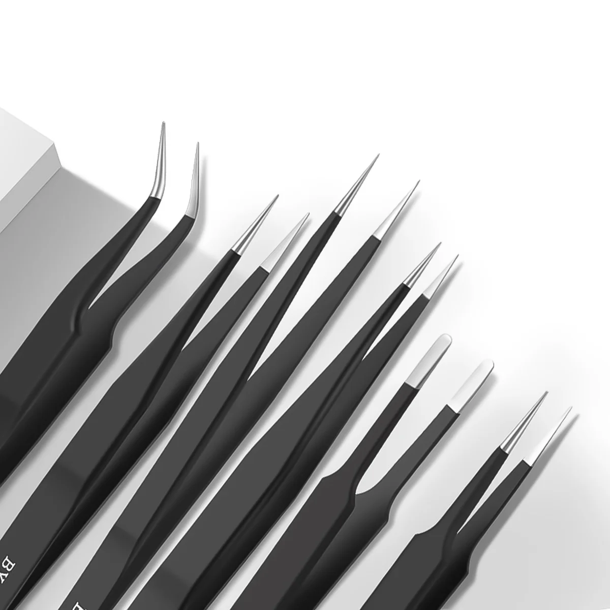5-6pcs Precision ESD Anti-static Tweezers Set Stainless Steel Tools for Electronic Repair and Process Modeling