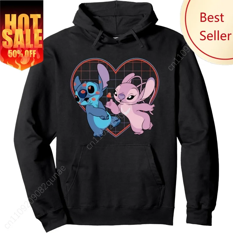 

Disney Lilo and Stitch Angel Heart Kisses Pullover Hoodie