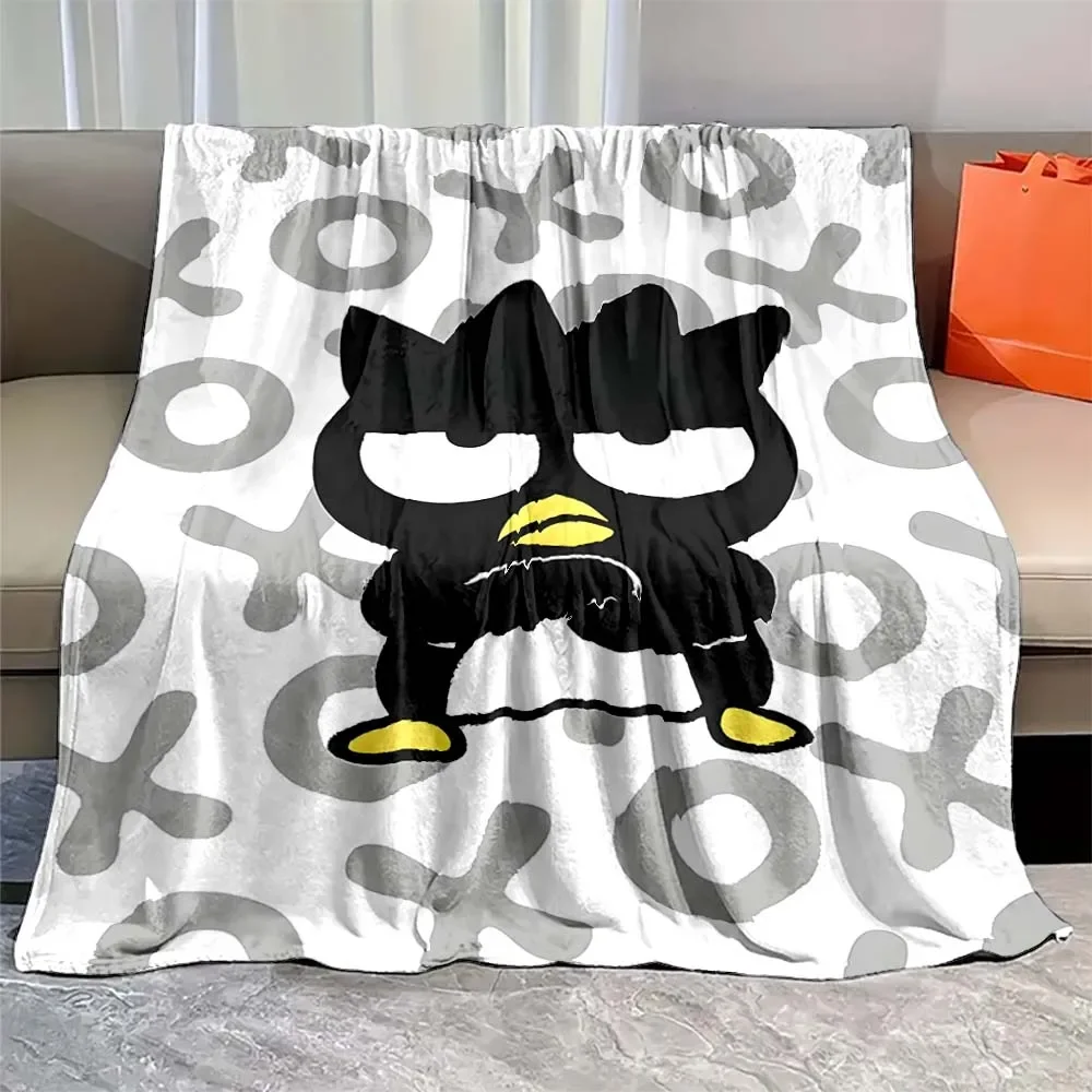 Japanese Sanrio Bad Badtz Maru Keroppi Cartoon Flannel Blanket Sheet Sofa Blanket Lunch Break Blanket Anime Peripherals Gift