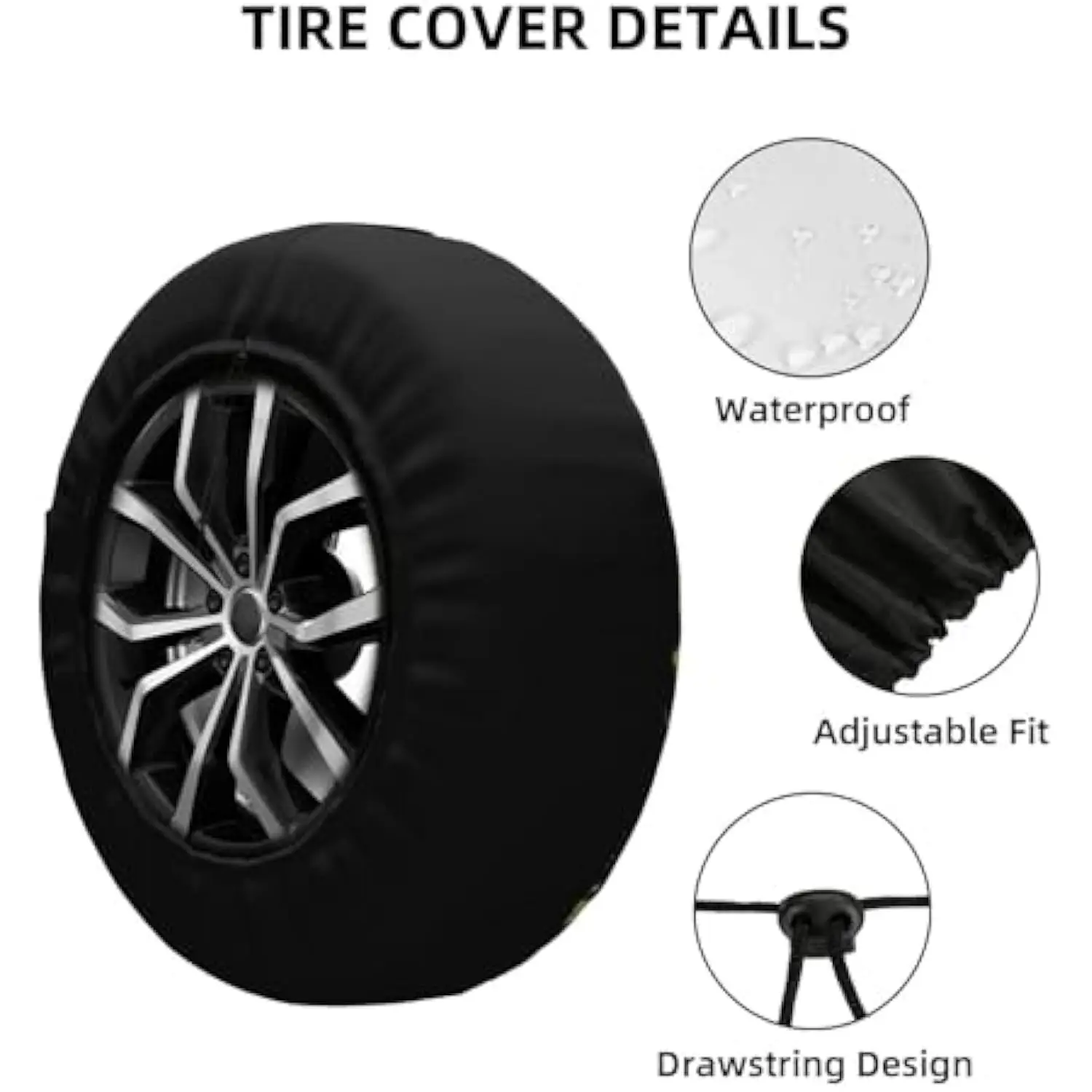 Sunflower Dragonfly Garden Spare Tire Cover Weatherproof Wheel Protector For Rv Suv
