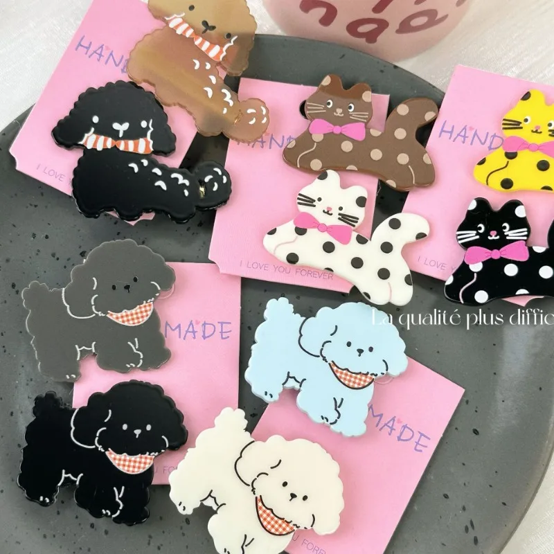 Puppy hair clip 2023 New Kitten Cute Funny hairpin Cartoon Animal Side Broken Hair Duckbilled clip Hair Accessories