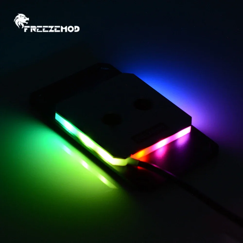 Imagem -03 - Zemod Bloco de Resfriamento de Água de Cpu de Cobre com Placa Traseira de Parafuso para Amd Ryzen Am2 Am3 Am4 5v3pin Rgb pc Case Mod