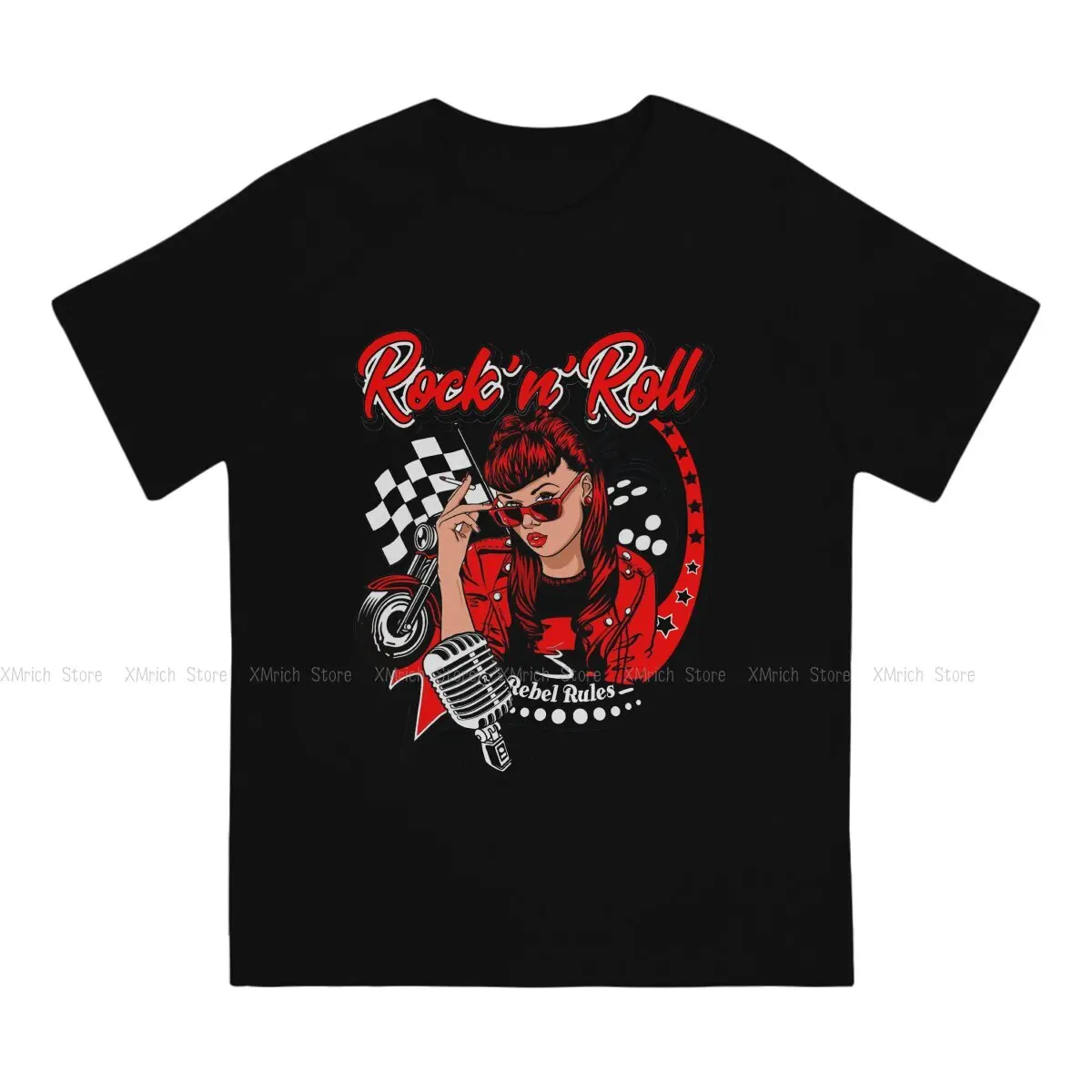 Rockabilly Pin Up Girl Vintage Rock and Roll Music Special TShirt Rockabilly Rock and Roll Casual T Shirt Summer Stuff For