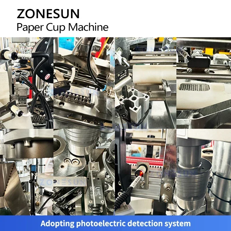 Zonesun ZS-PC1 ماكينة صنع الأكواب الورقية الأوتوماتيكية ماكينة صنع فنجان القهوة ماكينة صنع الشاي معدات تشكيل الأكواب