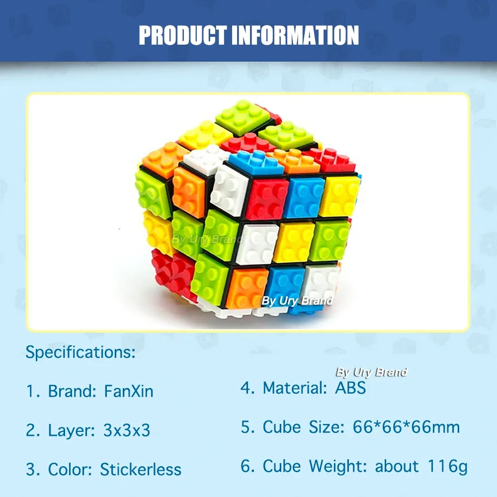 MOC DIY Series Bricks Magico Cube Professional 3x3x3 Classical Enlighten Educational Building Blocks Toys for Gift