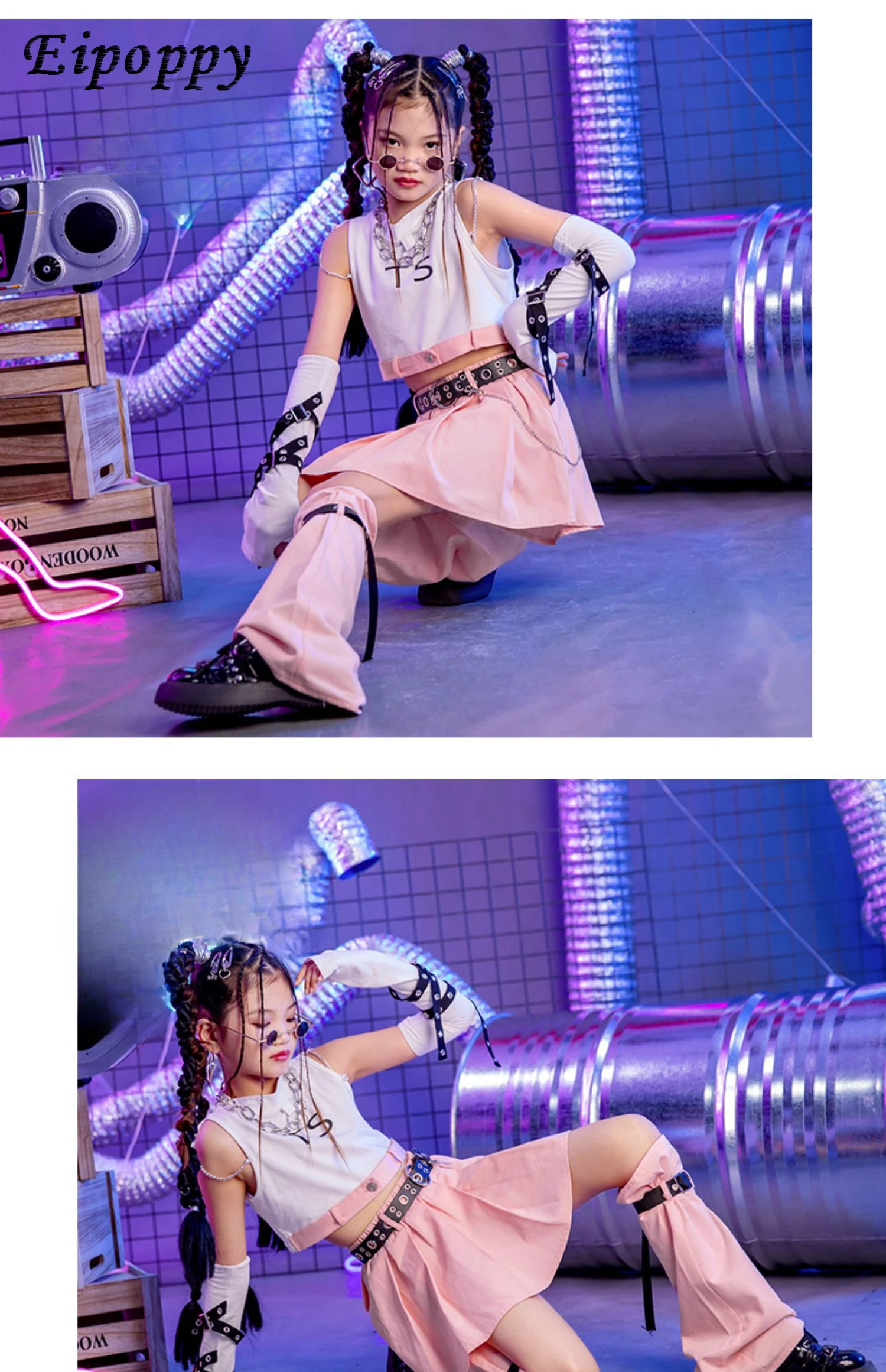 子供用ダンススーツ,キッズチームパフォーマンス服,トレンディな服,ヒップホップ,ジャズ