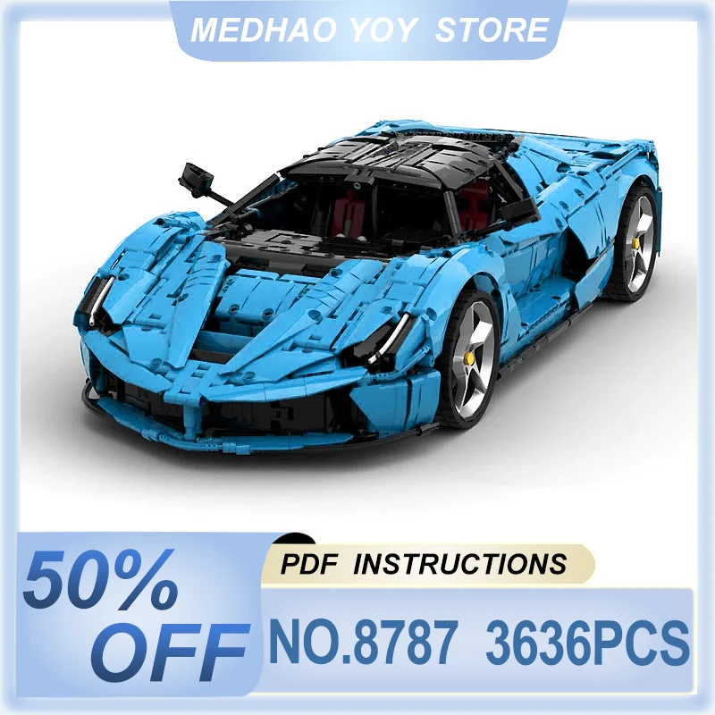 IN STOCK Technial Blue SP3 Sprots Car Model Building Blocks Compatible 42143 Educational Puzzle DIY Toys Christmas Gifts For Kid