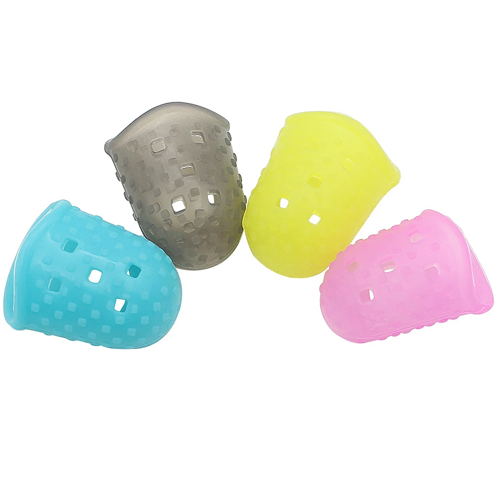 4pcs 5pcs/lot Guitar Fingertip Protectors Universal Pressed String Covers Silicone Thimbles Finger Guards for Guitar / Ukulele