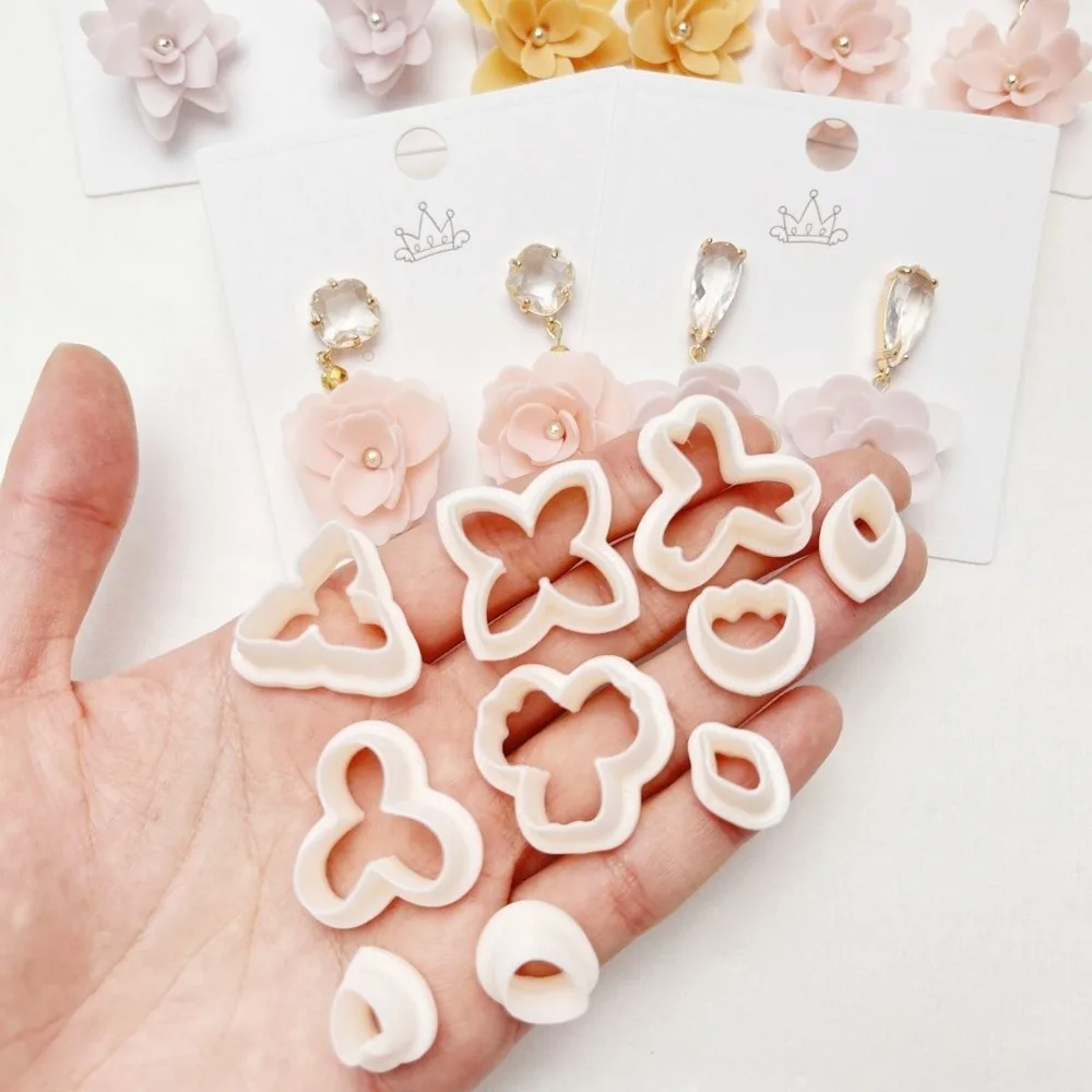 

3D Flower Polymer Clay Cutter Designer DIY Clay Jewelry Earring Cutting Mold Cortador De Arcilla Polimerica Polymer Clay Molds