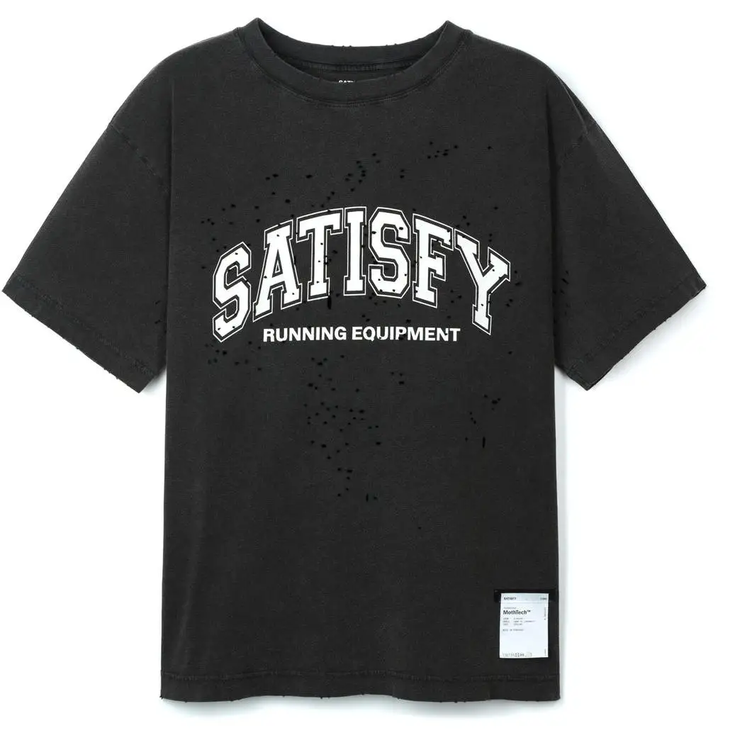 

Модная мужская футболка свободного кроя с круглым вырезом и коротким рукавом, с эффектом потертости, для повседневного и спортивного стиля, молодежная, трендовая, летняя одежда