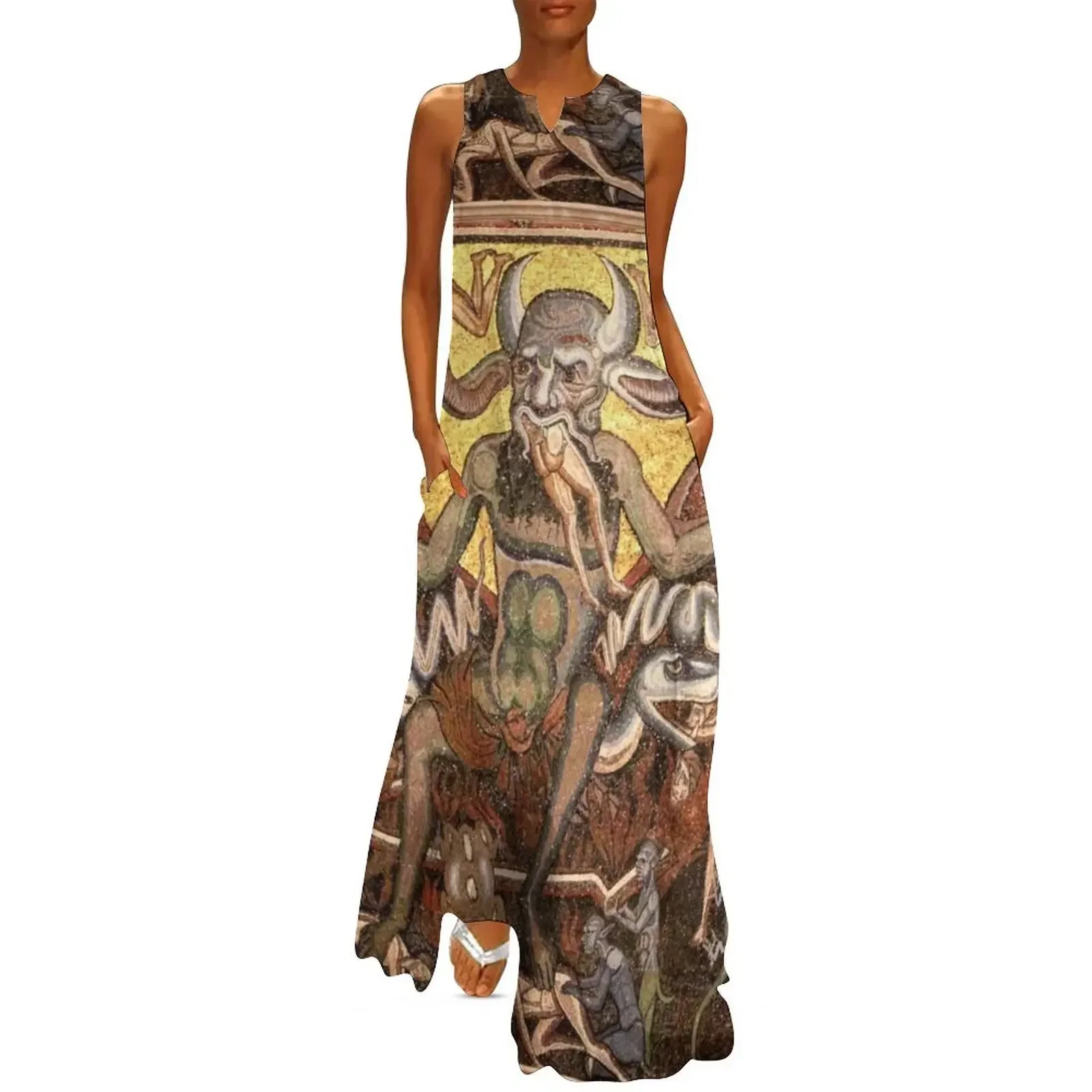 

HD Hell Scene (detail), by Coppo di Marcovaldo HIGH DEFINITION Long Dress women's summer dress 2025 Dress