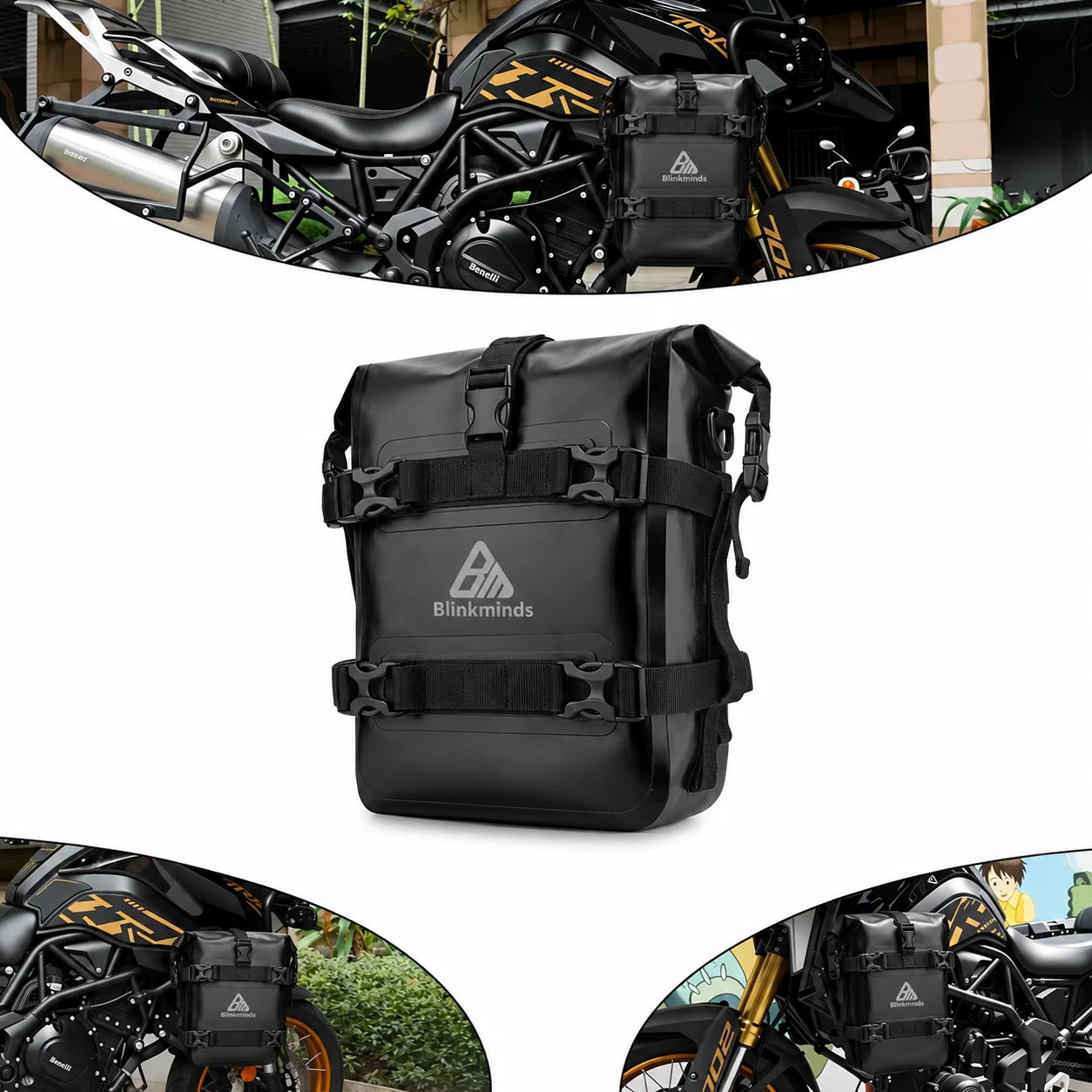 1/2 stücke Wasserdichte Motorrad Crash Bar Tasche Reparatur Werkzeug Platzierung Tasche Für HONDA Suzuki BMW R1200GS Yamaha Motorrad Tasche teile – Detail 14