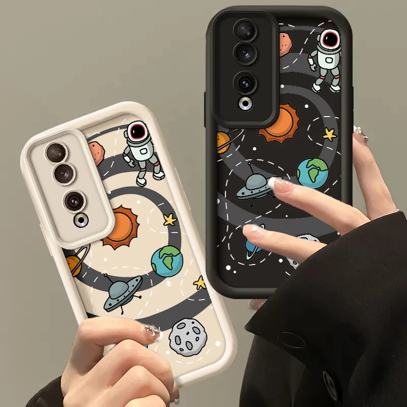 Coque Space Astronaut Painted Phone Case For Huawei Honor 90 Silicone Anti Drop Soft Cover Honor90 Funda