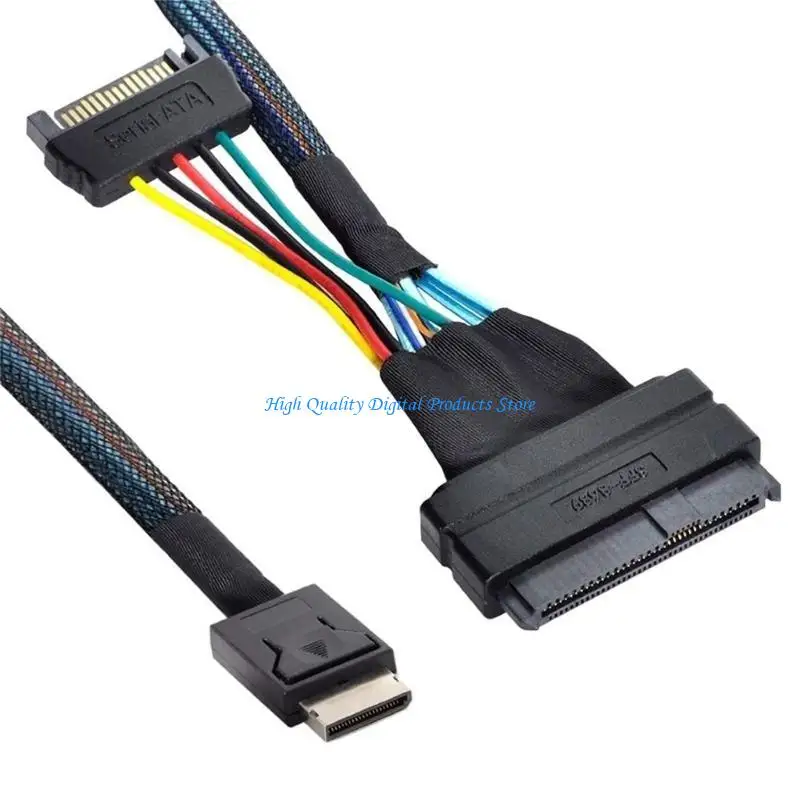 U2JE Oculink SFF8611 Расширение данных Cable SFF-8611 к SFF-8639 Серверная линия передачи данных NVME PCIE SSD Кабель для платы