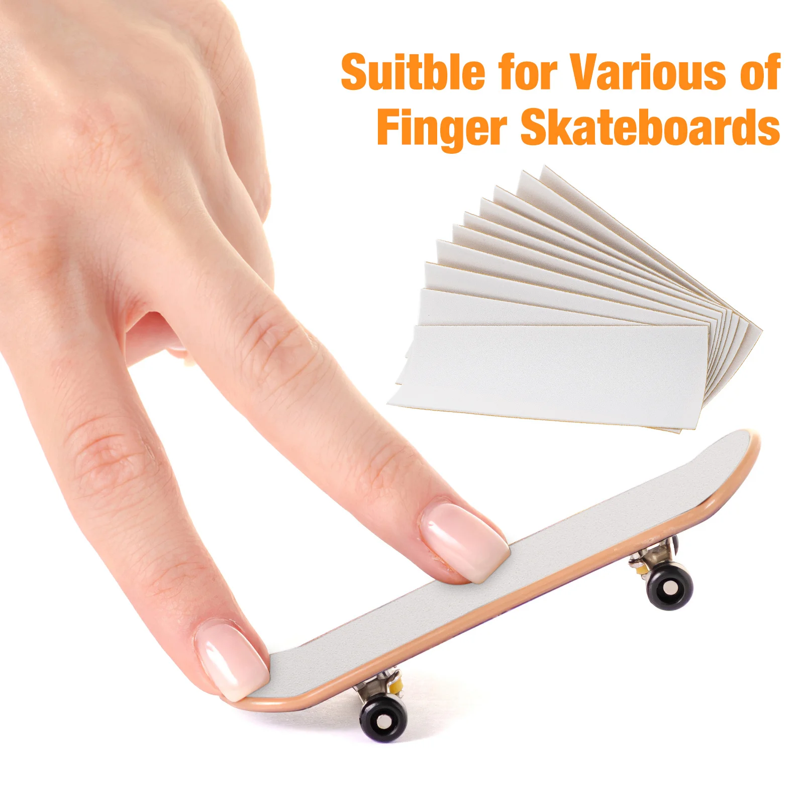 10 Buah Stiker Jari Anti Selip Pita Pegangan Fingerboard untuk Fingerboard Fleksibilitas Baik Daya Tahan Mudah Diaplikasikan