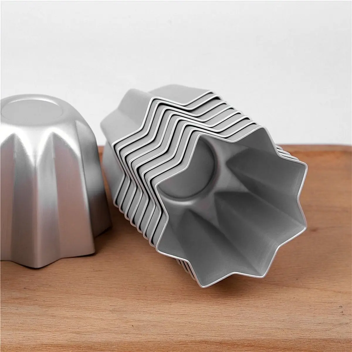 PROFESSIONAL USE 10pcs Mini Octagon Shape Aluminium Bread Mold Mousse Cake Molding Cheese Cake Mould Jelly Pudding Molds DIY Bak