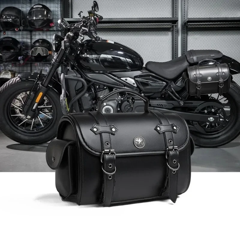 Motorcycle Saddlebag Retro Throwover Saddlebags Motorcycle Luggage Side Bags Waterproof Storage Tool Bag for Harley Moto - view 4