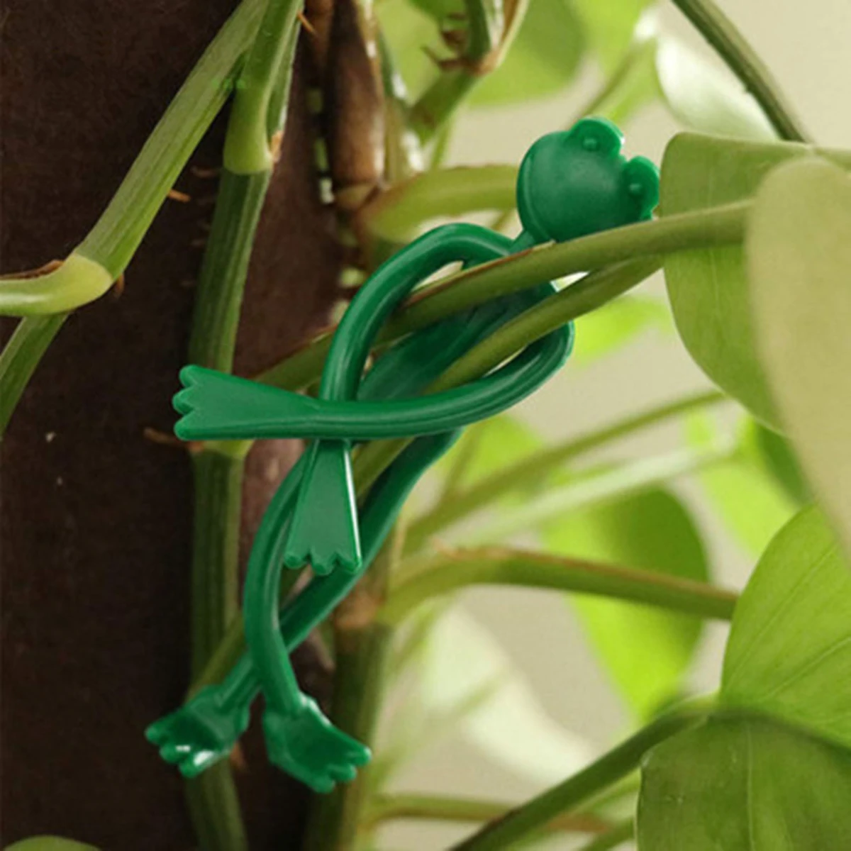 Horticultural assistance cartoon zip ties frog lizard tree branch organization zip ties vegetation decoration