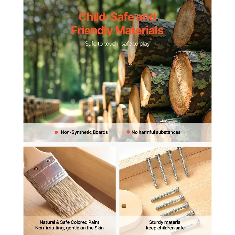 ملعب داخلي في صالة الألعاب الرياضية الغابة 4 في 1 مجموعة لعب خشبية داخلية #4