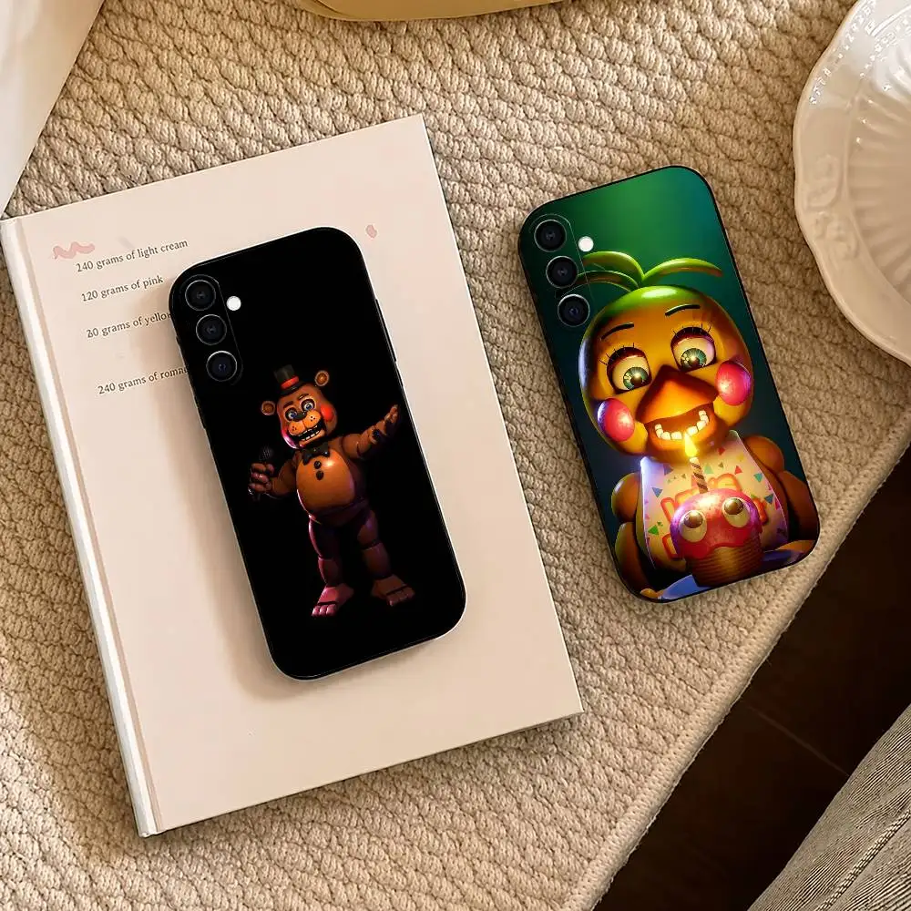 dangerous Five Nights at Freddys Black Soft Silicone Phone Case for Samsung A73 20,21,22,31,32,52,53,72