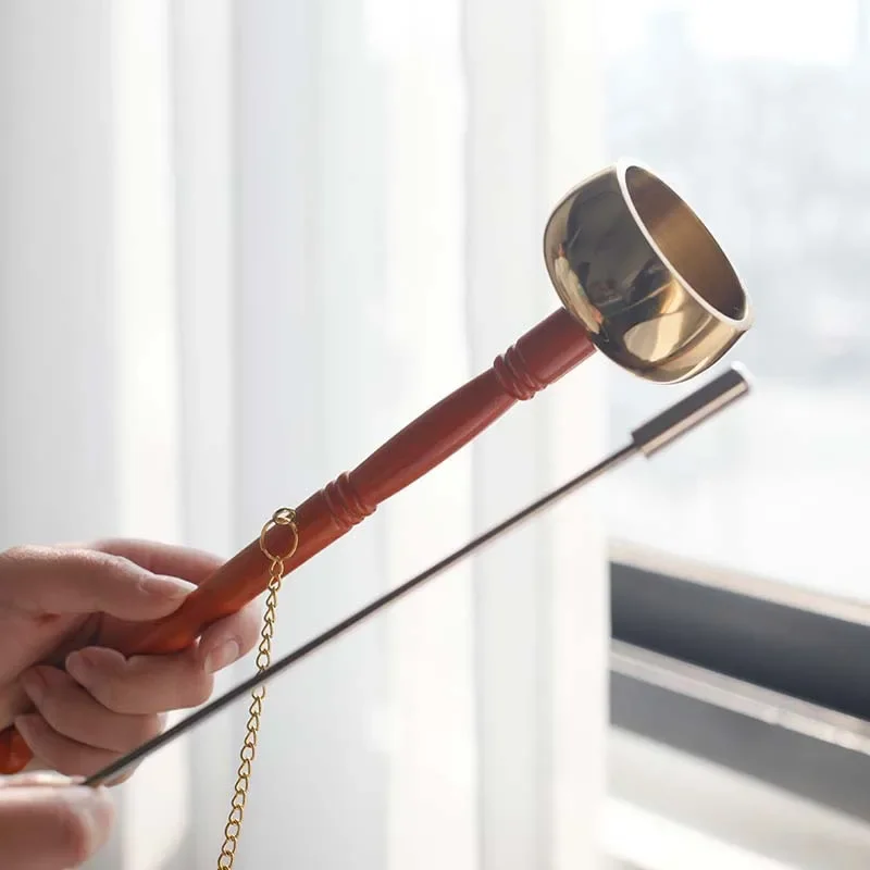 Wooden handle lead out copper run out sound therapy yoga meditation sound awakening aid percussion instrument