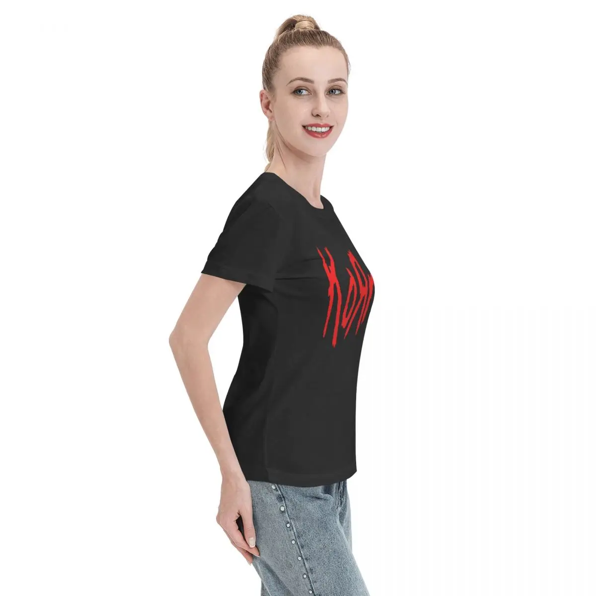 Camiseta Music Rock Korn Band para mujer, ropa de calle con cuello redondo, camisetas de manga corta para mujer, ropa de verano, Tops