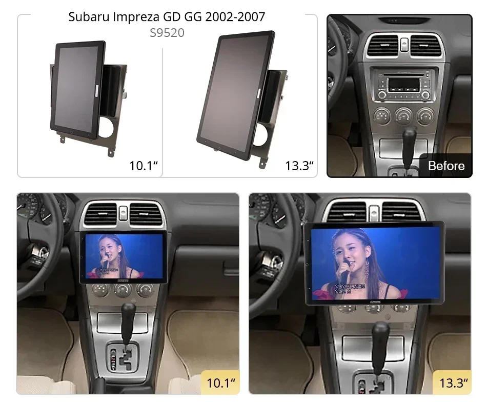 TS10 Android10.0 Ownice Car Radio Auto for Subaru Impreza GD GG 2002-2007 13.3'' No DVD support USB Quick Charge Nano 1920*1080