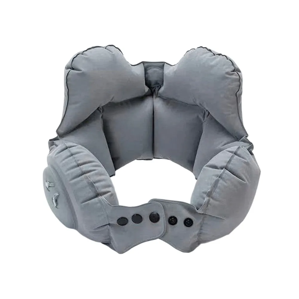 NEW Adjustable Inflatable Neck Pillow Foldable Ergonomic Travel Pillow Soft Relieve Neck Pressure U Shaped Pillow Camping