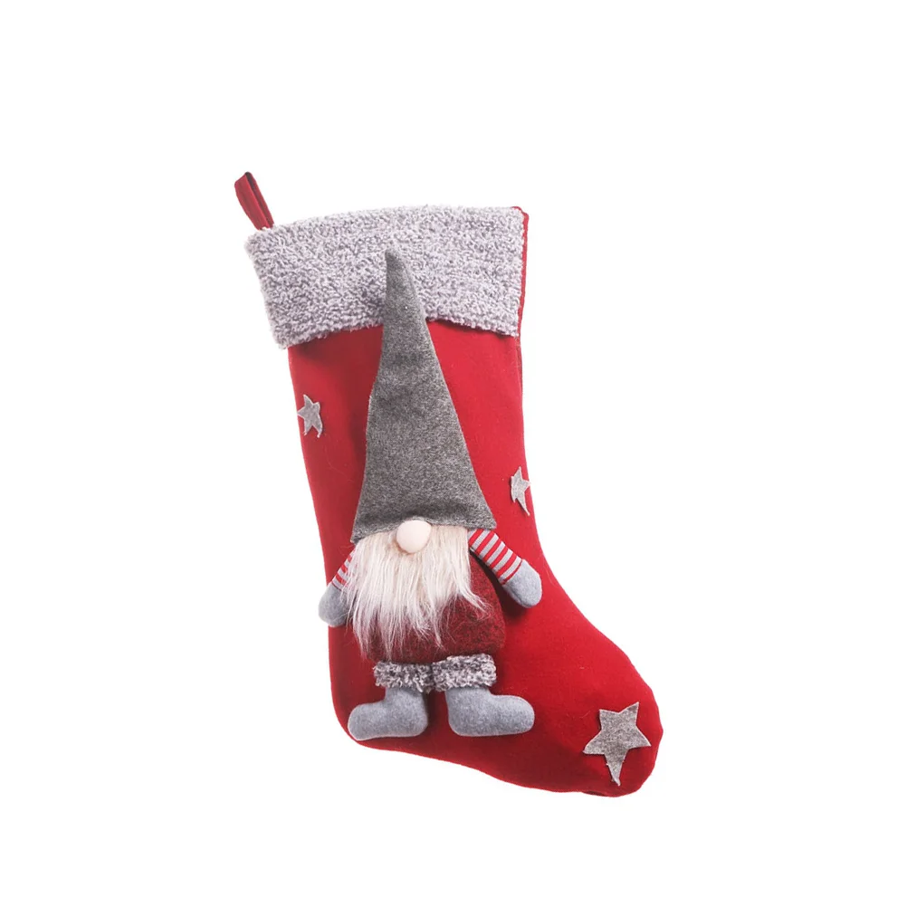 3D Christmas Stocking nament Xmas Xmas Gift Gift Bag Festive Christmas Faceless Hanging Bag Decor for Tree Home