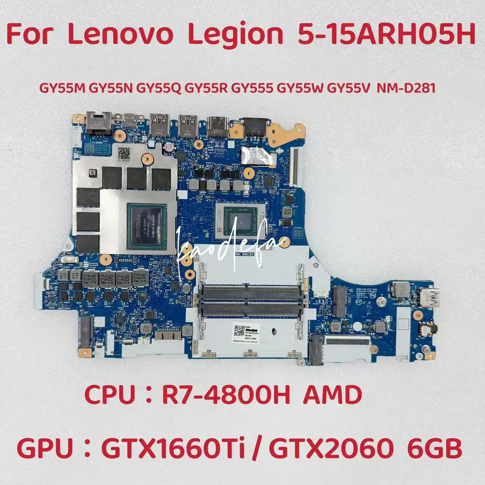 ブラビオン NM-D281 for Lenovo Legion 5P-15ARH05H Laptop Motherboard CPU:R7