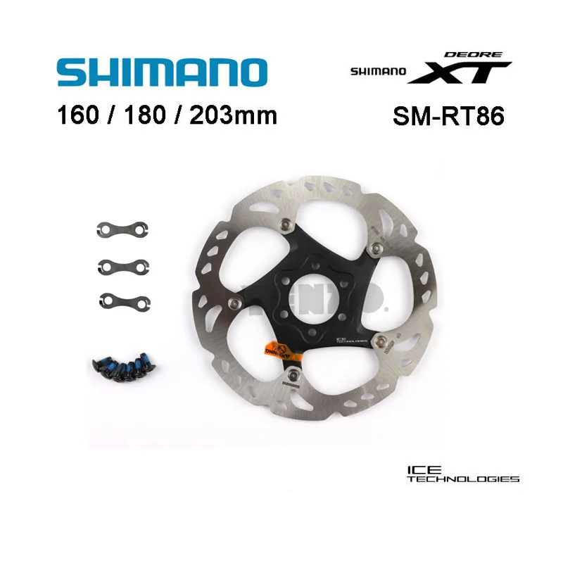 Shimano SM-RT86 Disc Brake Rotor 160mm 180mm 203mm S/M/L Ice Point Technology-OE