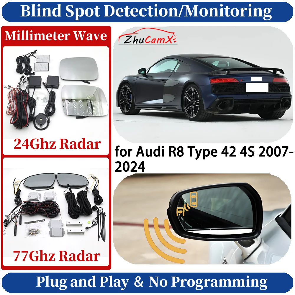 

Blind Spot Monitoring/Detection System for Audi R8 Type 42 4S 2007-2024 Night Driving Side Assist Lane Change Assist Sensor