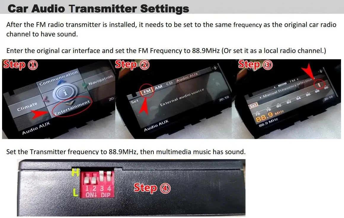 Аудиопередатчик AUX Converter для BMW E60 E70 E90 для Mercedes Benz ML SLK R для Audi A3 A4 A5 A6 без AUX