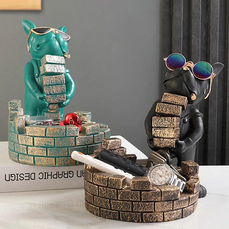 Hund Statue Aufbewahrungsbox Tier Ornament Harz Kunst Skulptur Figur Home Dekoration Home Dekoration Studie Ornament – Detail 6
