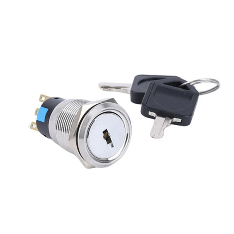 30 Uds BL-JS-22MZ8-FT-XX-XX = XS interruptor impermeable de acero Selector giratorio eléctrico interruptor de llave Universal
